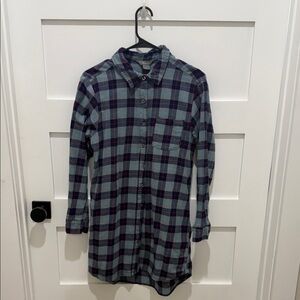Plaid Button-Up Shirt for Women